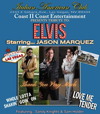 JASON MARQUEZ as ELVIS - Thursday, July 31 $70 Image