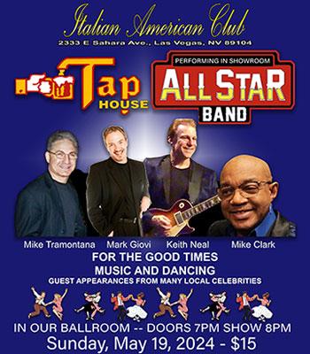 TAPHOUSE ALL STAR BAND - Sunday, May 19 - $15 Image