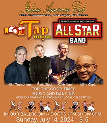 TAPHOUSE ALL STAR BAND - Sunday, July 14 - $15 Image
