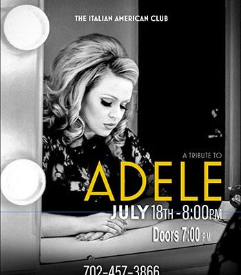 Tribute to ADELE - Friday, July 18, 2025 -- $50 Image