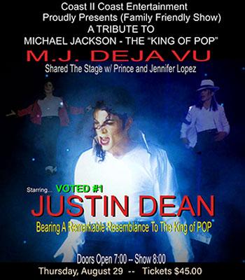 Justin Dean Thursday, August 29, show 8:00pm $45 Image
