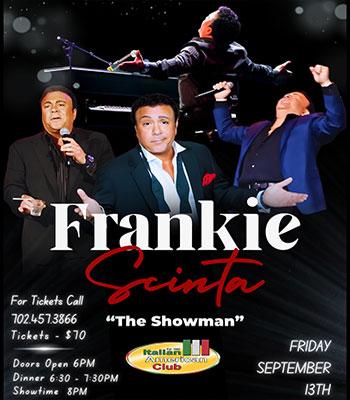 FRAKIE SCINTA - The Showman, Friday, Sep-13 - $70 Image