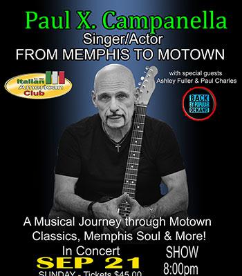 Paul Campanella -- Sunday Sep 21 $45 Image