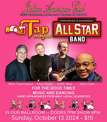 TAPHOUSE ALL STAR BAND - Sunday, October 13 - $15 Image