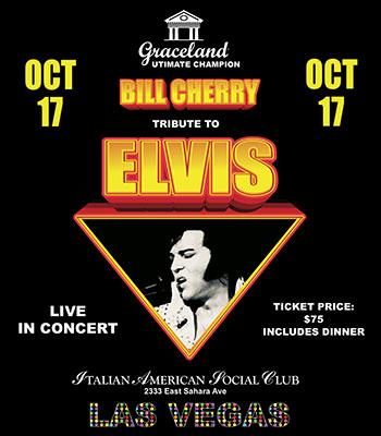 Bill Cherry (ELVIS) Friday, Oct. 17, 2025 -- $75 Image