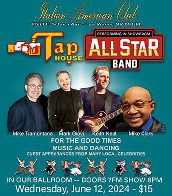TAPHOUSE ALL STAR BAND - Wednesday, June 12 - $15 Image