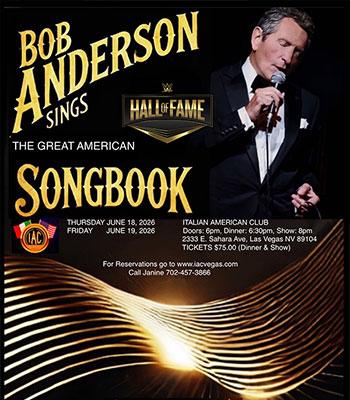 BOB ANDERSON -- Friday, June 19, 2026 - $75.00 Image