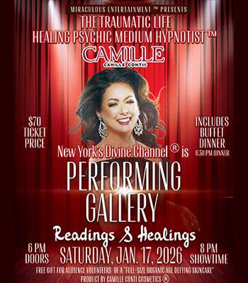 CAMILLE READING & HEALINGS - Friday Jan 17 $70 Image
